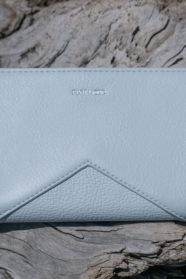 Vegan Leather Wallet, Blue, original image number 0